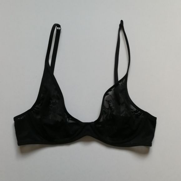 LOVE by Gap plunge unlined underwire lace bra - Picture 2 of 4